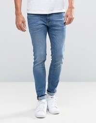 Синие выбеленные зауженные джинсы Jack &amp; Jones - Черный