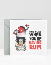 Открытка Time Flies When Your Having Rum - Мульти Gifts