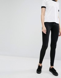 Dr Denim Plenty High Waist Coated Skinny Jeans - Черный