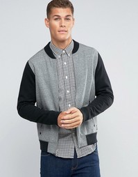 Abercrombie &amp; Fitch Sweat Bomber Jacket Contrast Sleeves - Серый