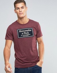 Красная футболка слим с вышивкой Abercrombie &amp; Fitch - Красный