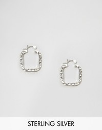 Серебряные серьги-кольца Reclaimed Vintage - Серебряный