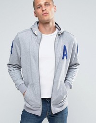 Свитшот на молнии с капюшоном и нашивкой‑логотипом G‑Star Warth - Серый