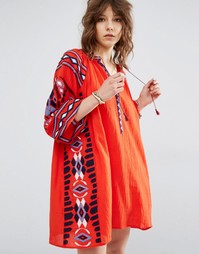 Платье с вышивкой Maison Scotch - Красный