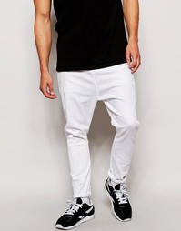 Белые джинсы с заниженным шаговым швом ASOS - Белый