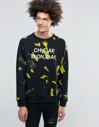 Свитшот Cheap Monday Nuclear Dye - Черный