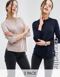 2 джемпера с круглым вырезом ASOS PETITE - Скидка 20 - Мульти