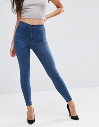 Джеггинсы с завышенной талией ASOS Rivington - Синий