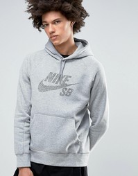Худи серого цвета Nike SB 833903-063 - Серый