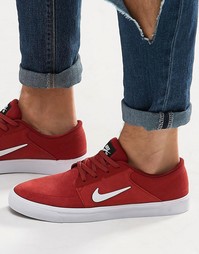 Красные кроссовки Nike SB Portmore 725027-602 - Красный