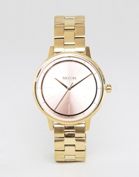 Часы с розовым циферблатом Nixon Kensington - Золотой
