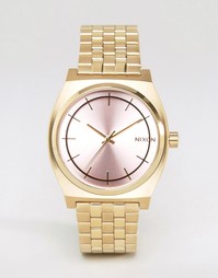 Золотистые часы Nixon Time Teller - Золотой