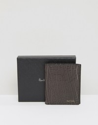 Кожаный складной бумажник Paul Smith Bullhide - Серый