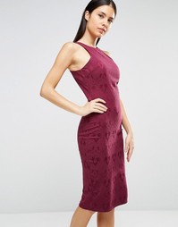 Платье миди с кружевным принтом AX Paris - Фиолетовый