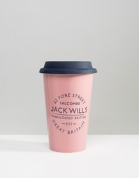 Керамическая дорожная кружка Jack Wills - Розовый