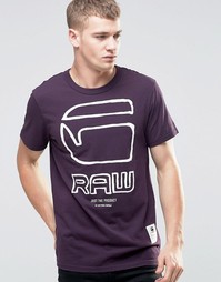 Футболка с логотипом G-Star Ocat - Фиолетовый
