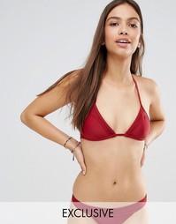 Красный бикини‑топ с треугольными чашечками South Beach Выбирай и комбинируй - Красный