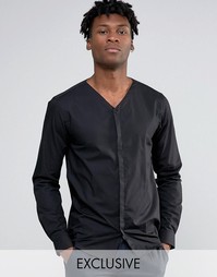 Рубашка со скрытой планкой Noak - Черный
