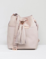 Кожаная сумка с кисточками Ted Baker - Фиолетовый