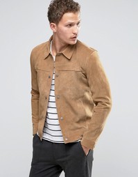 Замшевая куртка в стиле вестерн Selected Homme - Бежевый