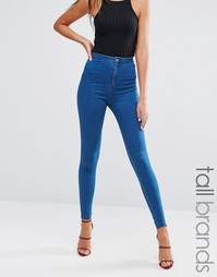 Стретчевые джинсы с завышенной талией Missguided Tall - Синий