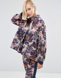 Фактурный топ с цветочным принтом ASOS WHITE - Мульти