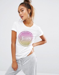 Топ с отделкой блестками Juicy Couture Juicy - Белый