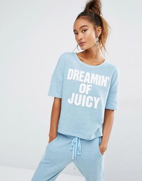 Пуловер для дома с надписью Dreaming Juicy Couture - Синий