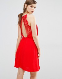 Красное платье с кружевной спинкой Samsoe &amp; Samsoe Willow - Красный