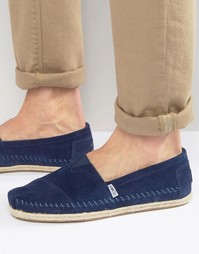 Классические замшевые эспадрильи Toms - Темно-синий