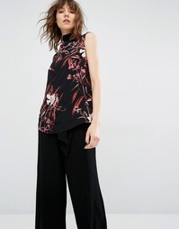 Блузка без рукавов с высоким воротом Gestuz Demi - Черный