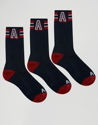 3 пары носков Abercrombie &amp; Fitch - Темно-синий