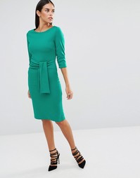 Платье-футляр с завязкой на талии City Goddess - Зеленый