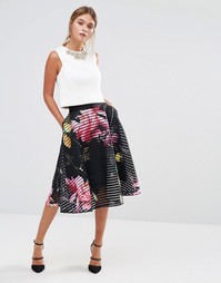 Сетчатая рубашка миди с цветочным принтом Ted Baker Orella - Черный