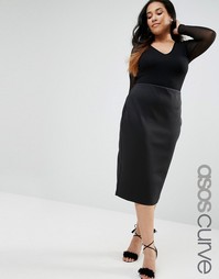 Юбка-карандаш ASOS CURVE - Черный