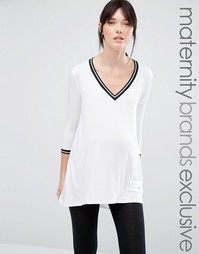 Трикотажный топ для беременных Bluebelle Maternity - Белый