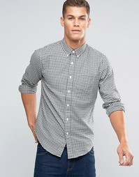 Черная рубашка слим в клеточку Abercrombie &amp; Fitch - Черный