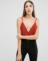 Боди с плетеной отделкой Daisy Street - Оранжевый