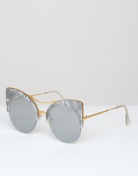 Солнцезащитные очки кошачий глаз с мраморным принтом ALDO - Серый