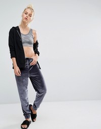 Бархатные джоггеры Boohoo - Серебряный