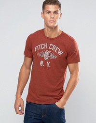Красная футболка слим с принтом Abercrombie &amp; Fitch - Красный