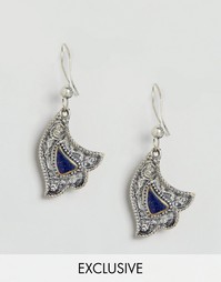 Декорированные серьги в виде колокольчиков Reclaimed Vintage - Серебряный