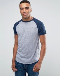Серая футболка узкого кроя с логотипом Hollister Must Have - Серый
