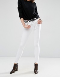 Белые джинсы скинни с завышенной талией ASOS Ridley - Белый