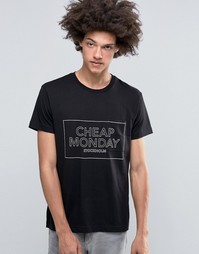 Классическая футболка с логотипом на кармане Cheap Monday - Черный
