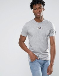 Футболка с принтом на спине New Era Ravens - Серый