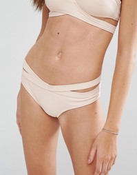 Нюдовые плавки бикини с запахом Noisy May Tan Lines - Бежевый