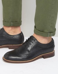 Черные кожаные броги Bellfield - Черный