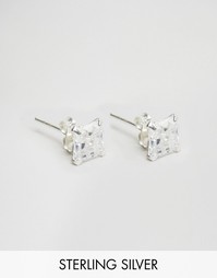 Серебряные серьги‑гвоздики 6 мм Reclaimed Vintage - Серебряный