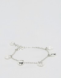 Браслет-цепочка с эффектом омбре и подвеской‑сердцем Juicy Couture Champagne - Серебряный